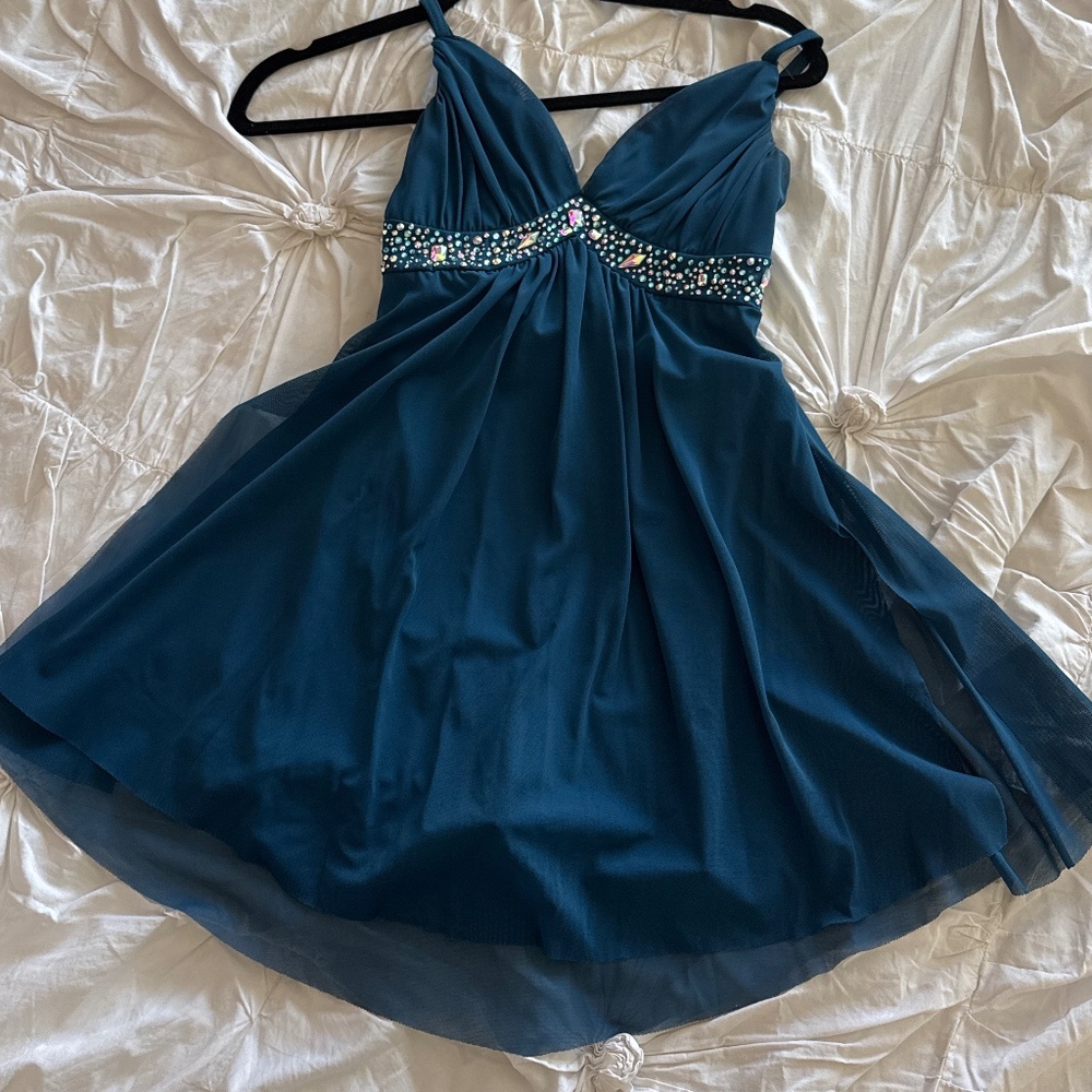Blue lyrical/contemporary dance costume